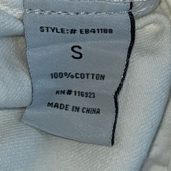 🆕 EASEL Love Stitch White Denim Patchwork Frayed Edge Shorts Cotton Size Small - Picture 13 of 13